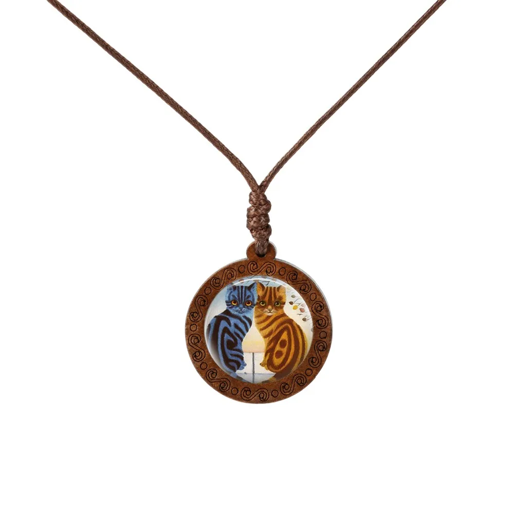 2019 New Fashion Round Real Wood Dome Glass Cabochon Necklace Cute Cartoon Cat Pendant Black Cat Handmade Jewelry for Men Women
2019 New Fashion Round Real Wood Dome Glass Cabochon Necklace Cute Cartoon Cat Pendant Black Cat Handmade Jewelry for Men Women