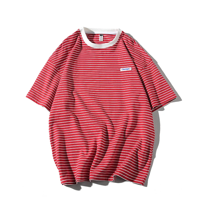 Harajuku Stripe T Shirts Men/Women Hip Hop Casual Cotton Short Sleeve Tops Tees Summer Fashion Tshirts Red Yellow Y1540
Harajuku Stripe T Shirts Men/Women Hip Hop Casual Cotton Short Sleeve Tops Tees Summer Fashion Tshirts Red Yellow Y1540
