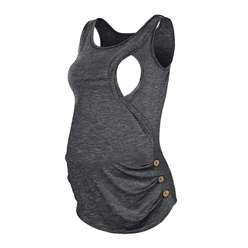 

ENXI Breastfeeding Clothes Pregnant Clothes Women's Maternity Sleeveless Comfy Nursing Baby Vest Pregnancy Breastfeeding Top