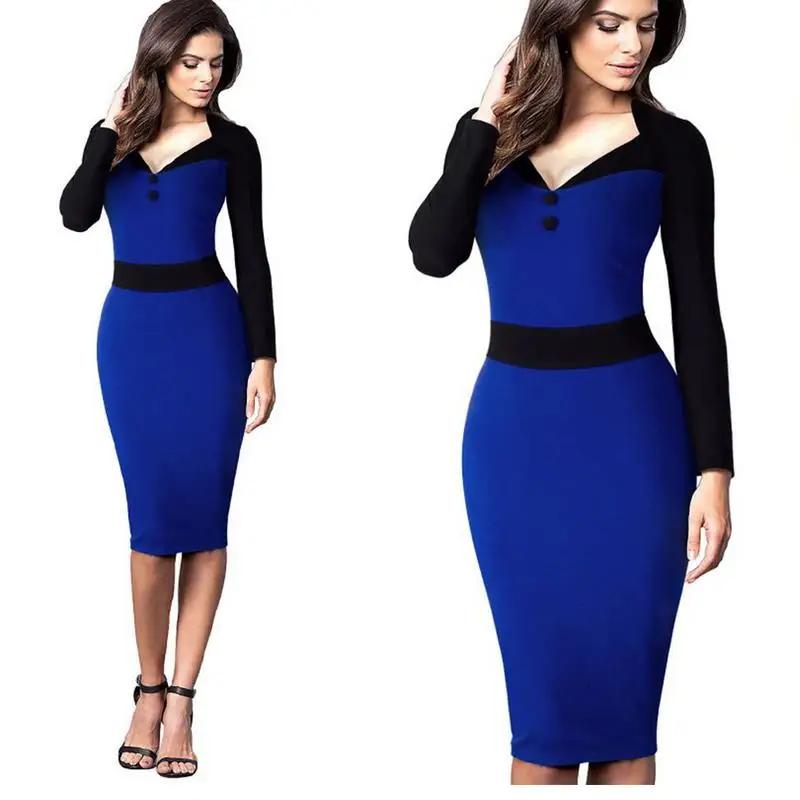 Womens Elegant Vintage New Solid Bodycon Wiggle dresses Pinup Retro Rockabilly long Sleeve Bow Party Work Sheath Pencil Dress
Womens Elegant Vintage New Solid Bodycon Wiggle dresses Pinup Retro Rockabilly long Sleeve Bow Party Work Sheath Pencil Dress