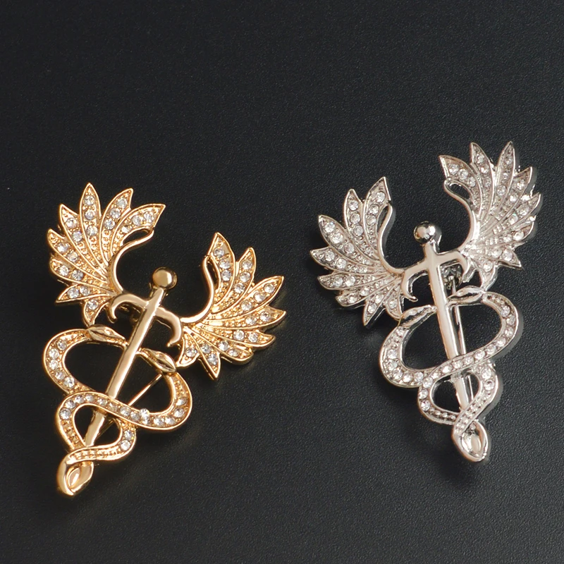 Gold Silver Caduceus Pin Medical Jewelry Charm Medicine symbol Pin Badge Lapel Pins Brooch Gift for Doctor Nurse Medical Student
Gold Silver Caduceus Pin Medical Jewelry Charm Medicine symbol Pin Badge Lapel Pins Brooch Gift for Doctor Nurse Medical Student