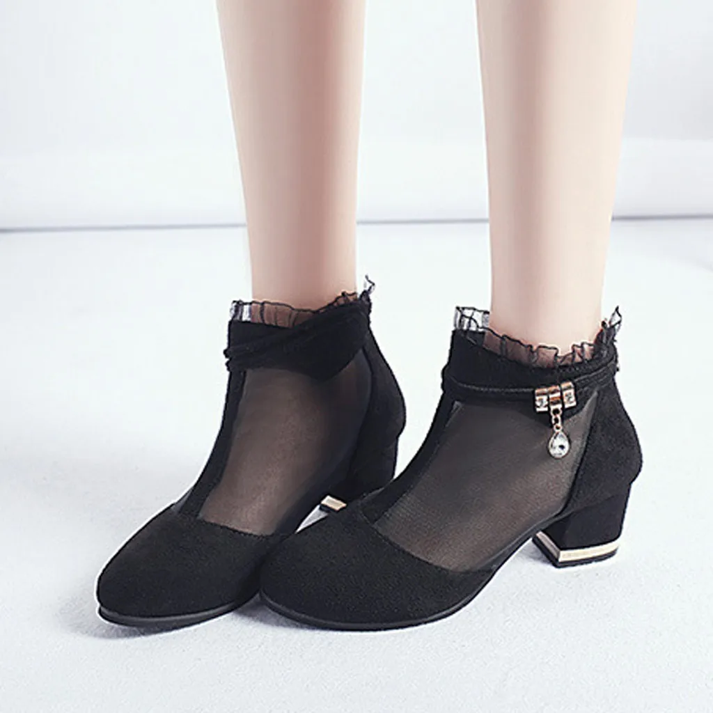 Women's High Heels Women's Summer Mesh Rhinestones Breathable Suede Casual High Heels Shoes Woman Pumps zapatos de mujer
Women's High Heels Women's Summer Mesh Rhinestones Breathable Suede Casual High Heels Shoes Woman Pumps zapatos de mujer