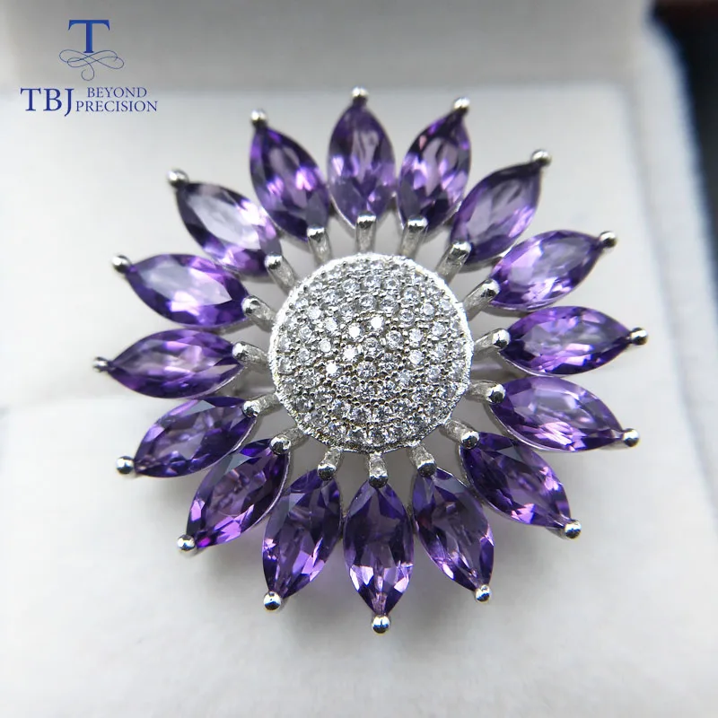 TBJ,High quality natural gemstone brooch with african amethyst for women anniversary in 925 sterling silver with gift box
TBJ,High quality natural gemstone brooch with african amethyst for women anniversary in 925 sterling silver with gift box