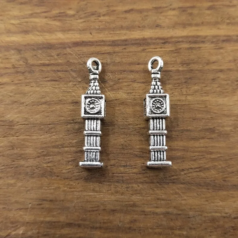 10 Big Ben Charms Antique Silver Tone 3D Clock Tower Jewelry Making DIY Handmade Craft 27*5.8*5.8mm
10 Big Ben Charms Antique Silver Tone 3D Clock Tower Jewelry Making DIY Handmade Craft 27*5.8*5.8mm