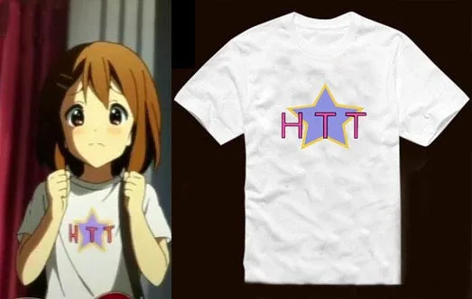 Top Quality Cute K-ON T-shirt Star HTT Pattern Cotton Short Sleeve T Shirt Anime Youth Lady Tops Tees
Top Quality Cute K-ON T-shirt Star HTT Pattern Cotton Short Sleeve T Shirt Anime Youth Lady Tops Tees