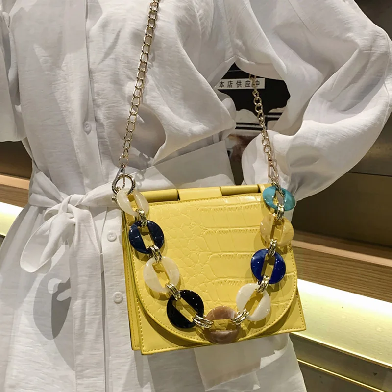 ETAILL Crocodile Pattern Pu Leather Crossbody Bags For Women 2019 With Colorful Handle Golden Chain Shoulder Messenger Bag
ETAILL Crocodile Pattern Pu Leather Crossbody Bags For Women 2019 With Colorful Handle Golden Chain Shoulder Messenger Bag
