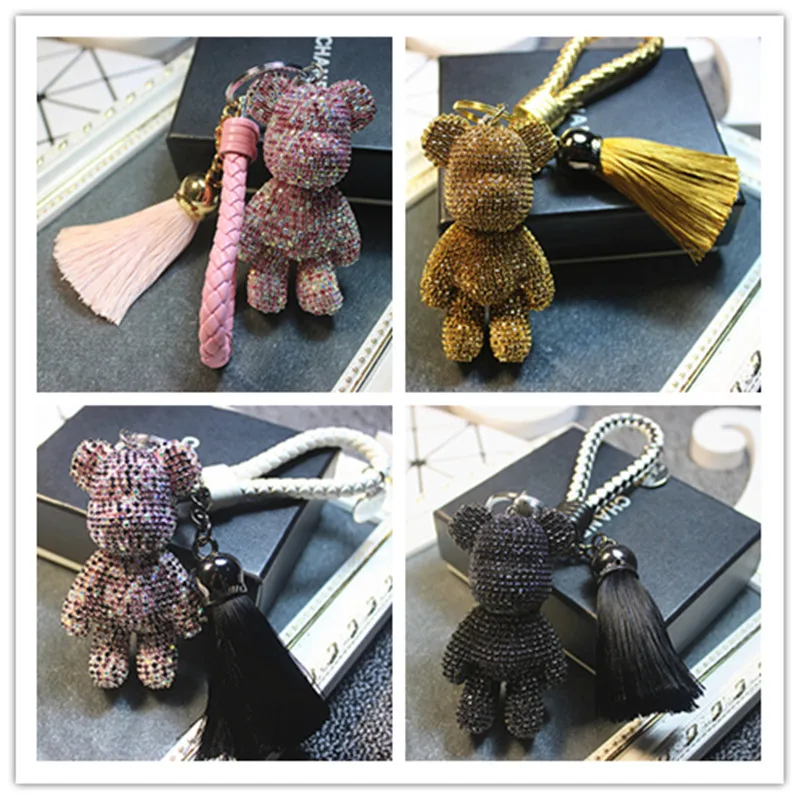 Korea Luxury Whole Crystal Tassel Gloomy Bear Key Chain Car Pendant Bag Pendant Decoration Accessory Jewelry For Woman-JQCYKC001
Korea Luxury Whole Crystal Tassel Gloomy Bear Key Chain Car Pendant Bag Pendant Decoration Accessory Jewelry For Woman-JQCYKC001