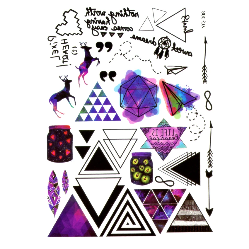 5pcs Triangle Waterproof Temporary Tattoos men high quality Fireflies Fake Tattoo Body Art About Love Henna tattoo tatoo kids
5pcs Triangle Waterproof Temporary Tattoos men high quality Fireflies Fake Tattoo Body Art About Love Henna tattoo tatoo kids