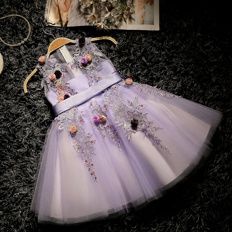 Бальное роскошное платье принцессы Новинка 2018 года детское Пышное Платье с