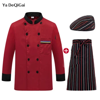 news Long Sleeve Restaurant kitchen uniforms Unisex catering work clothes chef Jacket Hat Apron shirt men chef M-4XL Chef Hat
news Long Sleeve Restaurant kitchen uniforms Unisex catering work clothes chef Jacket Hat Apron shirt men chef M-4XL Chef Hat