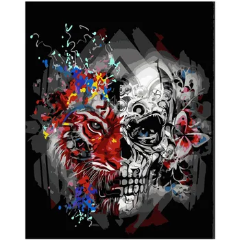 Dropshipping 40x50cm Painting By Numbers DIY Horror tiger Still life Wall Art Picture Acrylic Painting For Wedding Decoration
Dropshipping 40x50cm Painting By Numbers DIY Horror tiger Still life Wall Art Picture Acrylic Painting For Wedding Decoration
