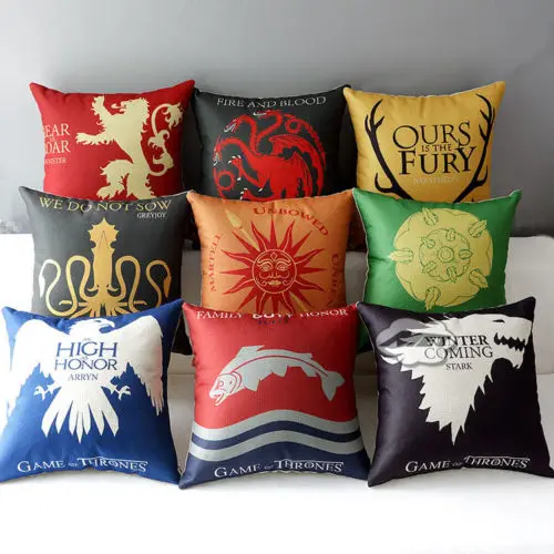 Game of Thrones Cushion Cover Totem Badge Pattern Printed Chair Throw Pillow Case Couch Home Decoration Sofa Decor Pillowcase
Game of Thrones Cushion Cover Totem Badge Pattern Printed Chair Throw Pillow Case Couch Home Decoration Sofa Decor Pillowcase