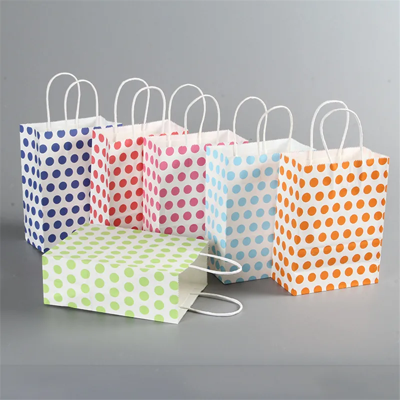 6Pcs New Paper Bag Stand up Colorful Polka Dot Bags Open Top Gift Packing Paper Treat Gift Bag For Party Supplies
6Pcs New Paper Bag Stand up Colorful Polka Dot Bags Open Top Gift Packing Paper Treat Gift Bag For Party Supplies