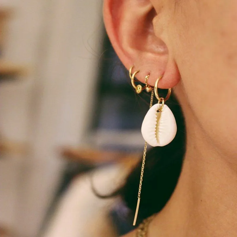 ALYXUY 2019 New Fashion Jewelry Shell Tassel Drop Dangle Earrings for Women Gold Color Metal Seashell Earring Party Gifts
ALYXUY 2019 New Fashion Jewelry Shell Tassel Drop Dangle Earrings for Women Gold Color Metal Seashell Earring Party Gifts