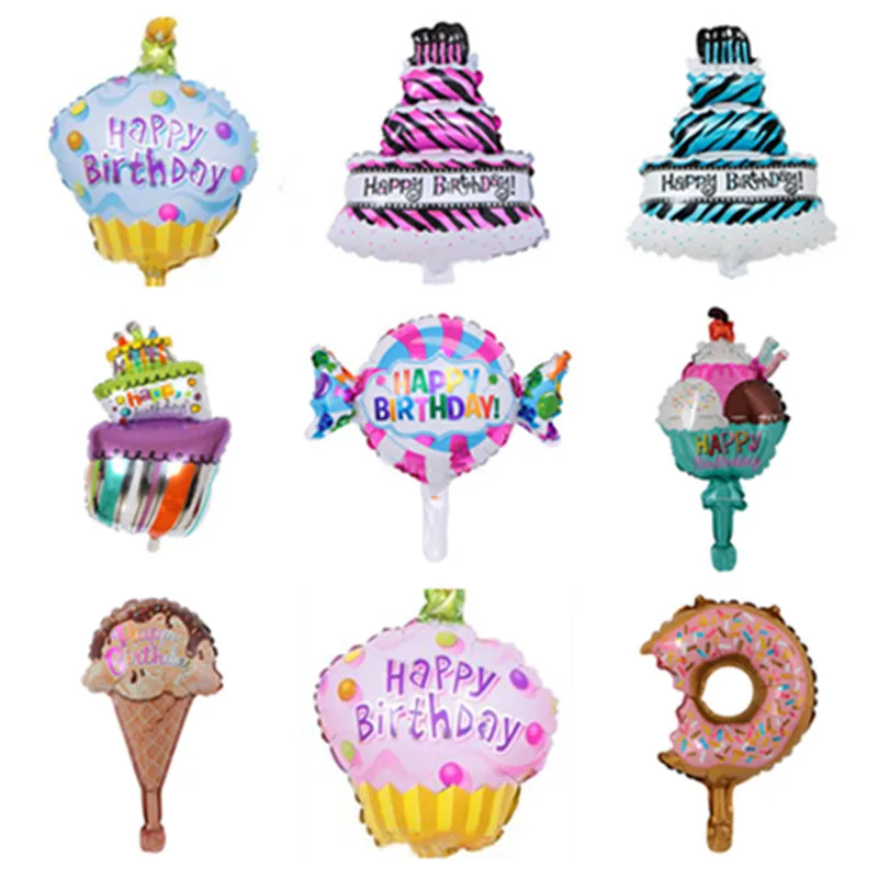 Cartoon Cake Sweet Candy Happy Birthday Mini Foil Balloons for Baby Birthday Party DecorationInflatable Air Balls Kids Gift
Cartoon Cake Sweet Candy Happy Birthday Mini Foil Balloons for Baby Birthday Party DecorationInflatable Air Balls Kids Gift