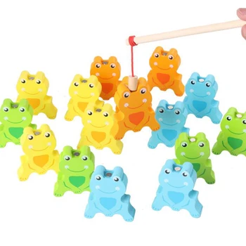 Magnetic Wooden Blocks Animal Frog Fishing Game Natural Wood Toys Montessori Educational Creature Blocks for Balance Development
Magnetic Wooden Blocks Animal Frog Fishing Game Natural Wood Toys Montessori Educational Creature Blocks for Balance Development