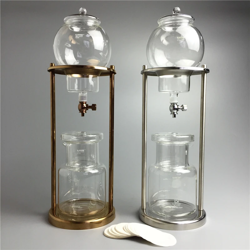 600ml Gold Silver Water Drip Coffee Maker Reusable Glass Filter Tools Espresso Coffee Dripper Pot Ice Brew Coffee Machine
600ml Gold Silver Water Drip Coffee Maker Reusable Glass Filter Tools Espresso Coffee Dripper Pot Ice Brew Coffee Machine
