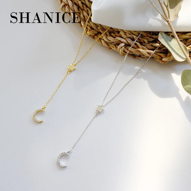 SHANICE 2018 women sexy layer Bling cubic zirconia christmas gift moon star drop charm silver chocker choker silver 925 necklace
SHANICE 2018 women sexy layer Bling cubic zirconia christmas gift moon star drop charm silver chocker choker silver 925 necklace