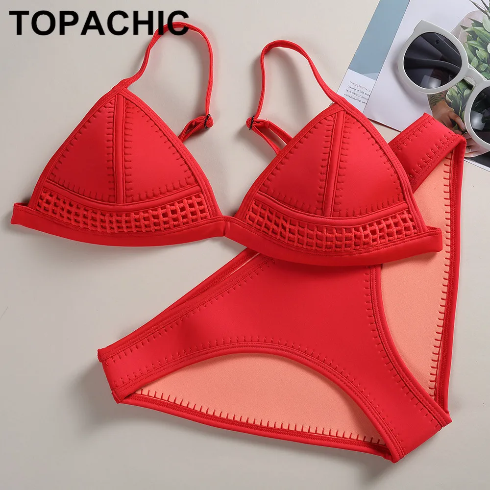 Neoprene Swimwear Women Bikini Woman New Summer 2017 Sexy Swimsuit Bath Suit Bikini set Bathsuit TOPACHIC
Neoprene Swimwear Women Bikini Woman New Summer 2017 Sexy Swimsuit Bath Suit Bikini set Bathsuit TOPACHIC