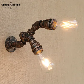 Loft American country Retro Steampunk Pipe Wall Lights with switch 2 lights E27 LED wall lamp for bedroom bathroom living room
Loft American country Retro Steampunk Pipe Wall Lights with switch 2 lights E27 LED wall lamp for bedroom bathroom living room