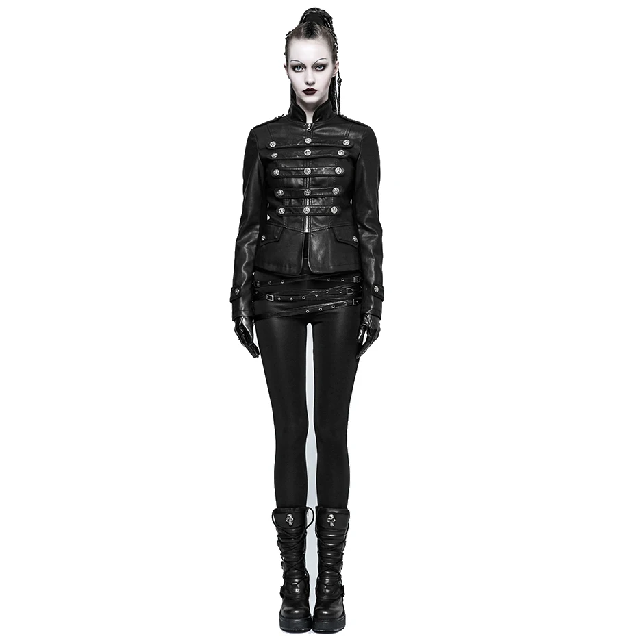 2018 New Fashion Women's Rock Buckle Leather Jacket Loop Military Uniform Cool Biker PU Leather Coat Female Pocket Short Jackets
2018 New Fashion Women's Rock Buckle Leather Jacket Loop Military Uniform Cool Biker PU Leather Coat Female Pocket Short Jackets