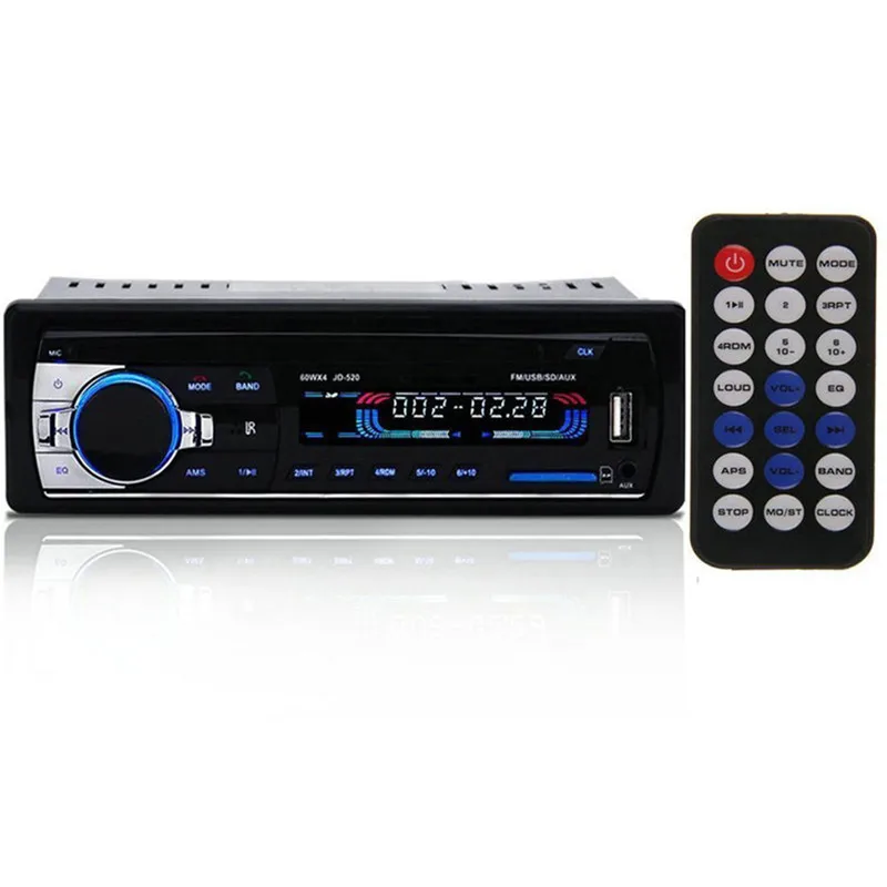 Автомагнитола 12 В Bluetooth V2.0 JSD520 1 Din FM Aux вход SD USB MP3 MMC WMA|car radio player|car stereocar |