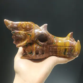 High quality big size hand carved ocean jasper dragon crystal skulls head home decoration
High quality big size hand carved ocean jasper dragon crystal skulls head home decoration