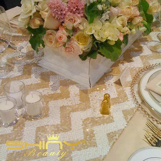Champagne Chevron Sequin Table Runner 14" x 108" Sequin TableCloth Wholesale Champagne Chevron Sequin Linens Teal-R
Champagne Chevron Sequin Table Runner 14" x 108" Sequin TableCloth Wholesale Champagne Chevron Sequin Linens Teal-R