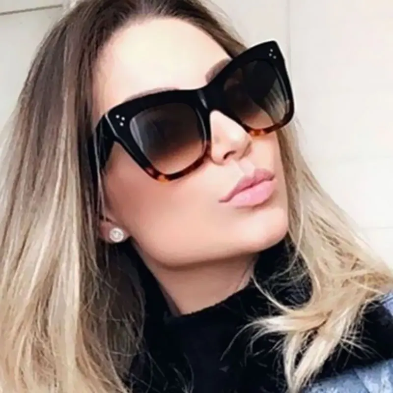New Arrival Women Brand Designer Leopard Top Quality Cateye Sunglasses Lady Flat Lens Fashion Sun Glasses Clear Sun Glasses
New Arrival Women Brand Designer Leopard Top Quality Cateye Sunglasses Lady Flat Lens Fashion Sun Glasses Clear Sun Glasses