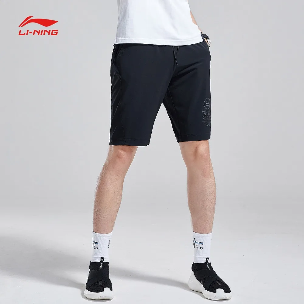 

Li-Ning Men Wade Series Basketball Shorts 88% Polyester 12% Spandex Letters Printing LiNing Sports Shorts AKSN273 CJAS18