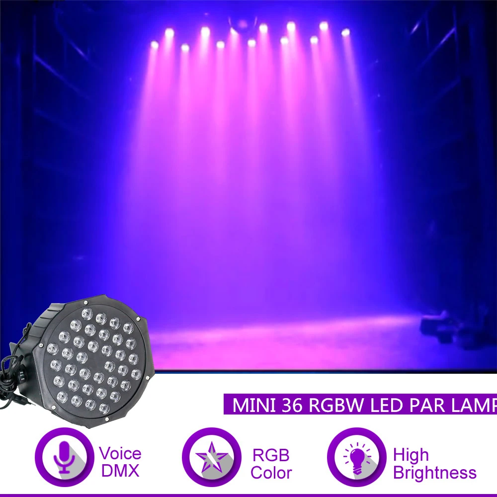 Sharelife Mini 36 шт. Led красный зеленый синий RGB LED Par лампа DMX Sound Club DJ свет для домашнего