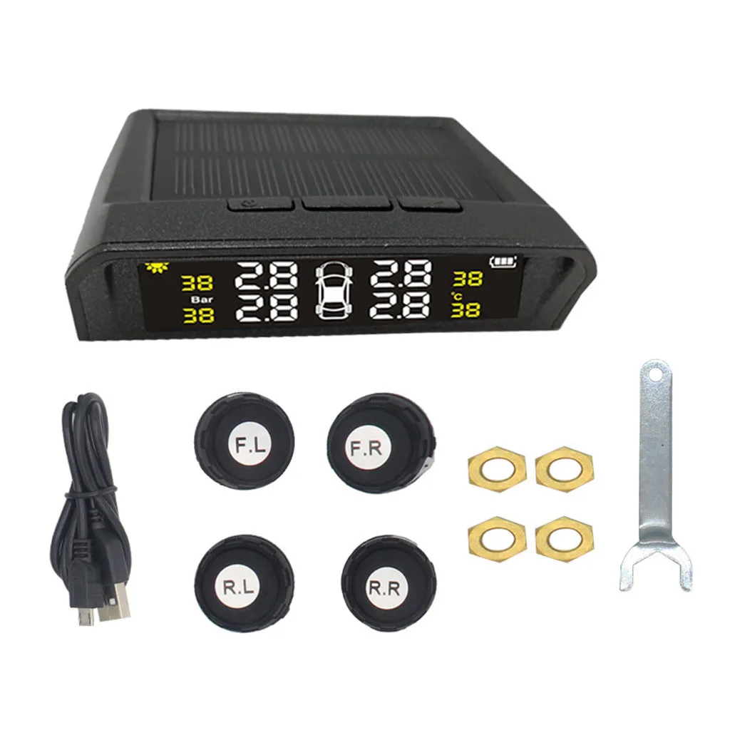 Automotive Sensor TPMS Tire Pressure Monitoring System External Color Screen Frosted Solar Panel built-in Alarm System Sensor
Automotive Sensor TPMS Tire Pressure Monitoring System External Color Screen Frosted Solar Panel built-in Alarm System Sensor