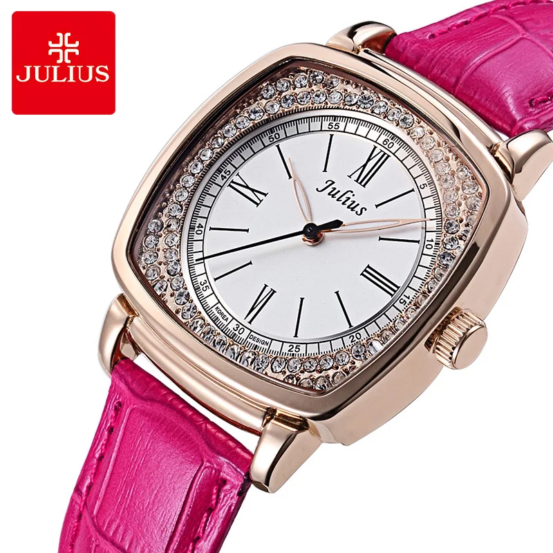 Julius Women's Watch Japan Quartz Hours Fine Fashion Dress Clock Bracelet Elegant Leather Rhinestone Girl's Birthday Gift Box
Julius Women's Watch Japan Quartz Hours Fine Fashion Dress Clock Bracelet Elegant Leather Rhinestone Girl's Birthday Gift Box