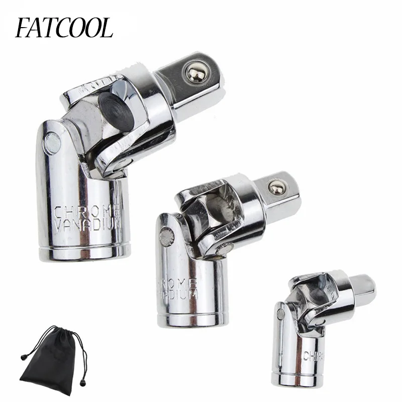 FATCOOL 3pcs Cr-V Universal Ratchet Wrench Joint Set Angle Extension Bar Socket Adapter 1/4 "3/8" 1/2 "+ Waterproof Bag
FATCOOL 3pcs Cr-V Universal Ratchet Wrench Joint Set Angle Extension Bar Socket Adapter 1/4 "3/8" 1/2 "+ Waterproof Bag