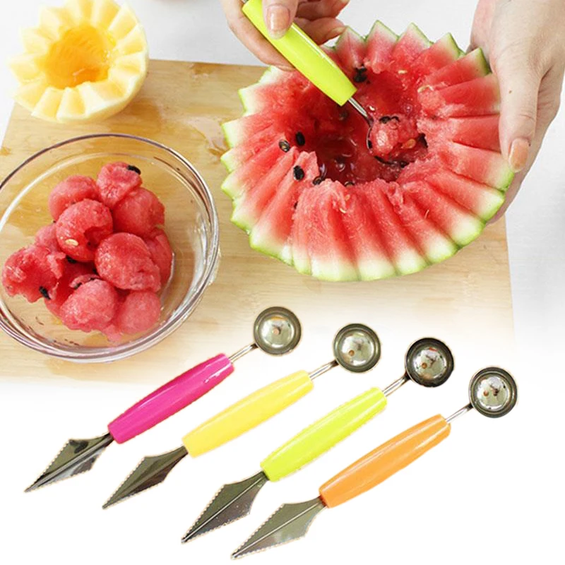 Creative Fruit Carving Knife Watermelon Cutter Baller Spoon Baller Kitchen Tool Fruit Decorating Cut Round Scoop Gadget
Creative Fruit Carving Knife Watermelon Cutter Baller Spoon Baller Kitchen Tool Fruit Decorating Cut Round Scoop Gadget