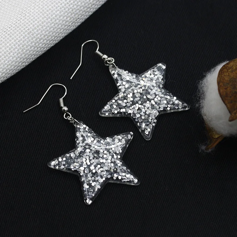 Star Drop Earrings Ear Jewelry For Women Acrylic Eardrop Silver Color Dangle Charm Earring Clip Fashion Accessories Pendientes
Star Drop Earrings Ear Jewelry For Women Acrylic Eardrop Silver Color Dangle Charm Earring Clip Fashion Accessories Pendientes