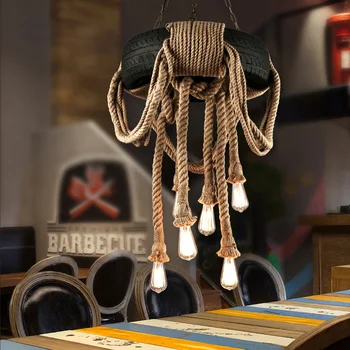 Vintage American Country Hemp Rope Tire Pendant Lights Hanging Lamp Rubber Wheel Suspension for Home Bar Living Room Lighting
Vintage American Country Hemp Rope Tire Pendant Lights Hanging Lamp Rubber Wheel Suspension for Home Bar Living Room Lighting