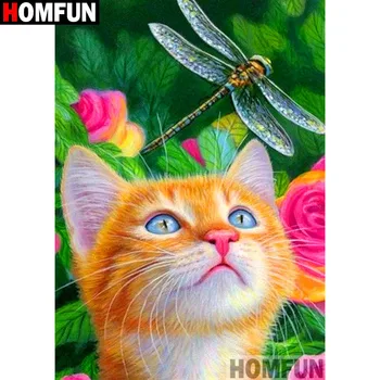 HOMFUN Full Square/Round Drill 5D DIY Diamond Painting "Cat dragonfly" 3D Diamond Embroidery Cross Stitch Home Decor A19166
HOMFUN Full Square/Round Drill 5D DIY Diamond Painting "Cat dragonfly" 3D Diamond Embroidery Cross Stitch Home Decor A19166