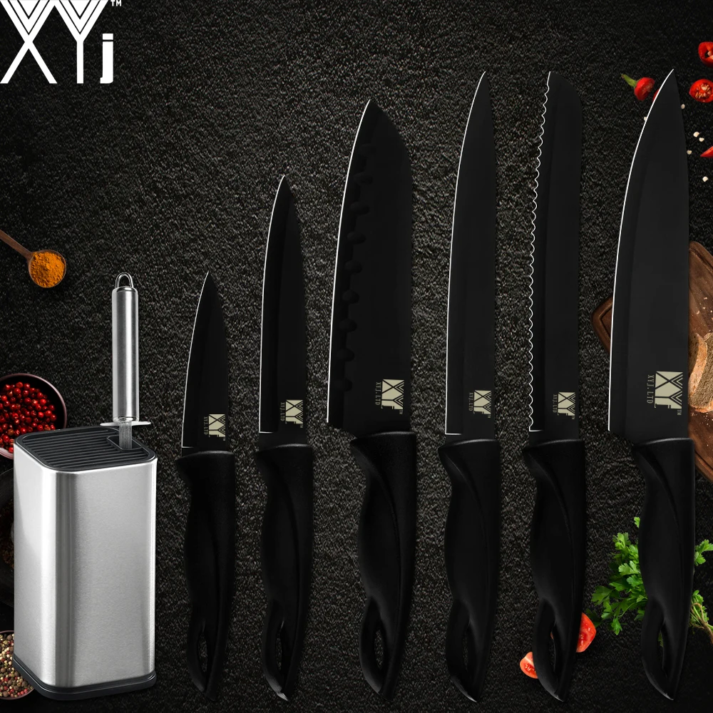 XYj 8pcs Kitchen Stainless Steel Knife Set Sharpener Bar 8'' Knife Stand Chef Knife Meat Fish Sushi Cooking Tools Free Covers
XYj 8pcs Kitchen Stainless Steel Knife Set Sharpener Bar 8'' Knife Stand Chef Knife Meat Fish Sushi Cooking Tools Free Covers