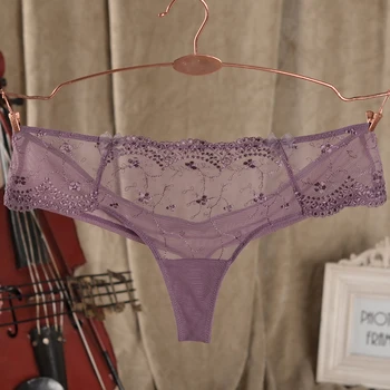 Fashion empty thread women's t sexy thong temptation transparent panties embroidery lace underwear
Fashion empty thread women's t sexy thong temptation transparent panties embroidery lace underwear