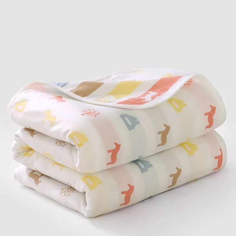 Cotton 3 Layer Quilt Cotton Blankets Horse Patterns Multi-use Kids Blanket Muslin Infant Gauze Bath Towel Thin Sleep Blanket
Cotton 3 Layer Quilt Cotton Blankets Horse Patterns Multi-use Kids Blanket Muslin Infant Gauze Bath Towel Thin Sleep Blanket