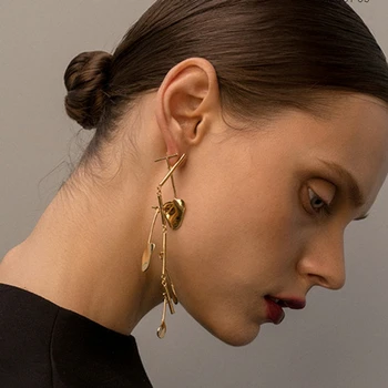 Single 925 sterling silver memory Fragmentation Hyperbole stud earrings gold fashion design big earrings for women fine jewelry
Single 925 sterling silver memory Fragmentation Hyperbole stud earrings gold fashion design big earrings for women fine jewelry