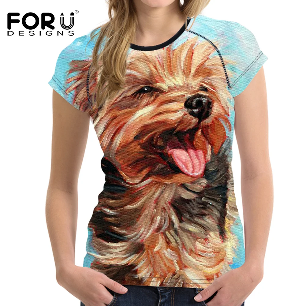 FORUDESIGNS Woman Tops T-shirt Cute Yorkshire Elephant Horse Short Sleeved Funny T Shirts For Girls Womens Slim Feminine Clothes
FORUDESIGNS Woman Tops T-shirt Cute Yorkshire Elephant Horse Short Sleeved Funny T Shirts For Girls Womens Slim Feminine Clothes