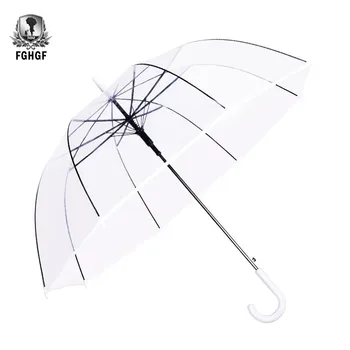 FGHGF Fashion Long Handle 8K Transparent Umbrella Female Male Rain Women Men Automatic Creative Rainy Clear Big Bumbershoot
FGHGF Fashion Long Handle 8K Transparent Umbrella Female Male Rain Women Men Automatic Creative Rainy Clear Big Bumbershoot