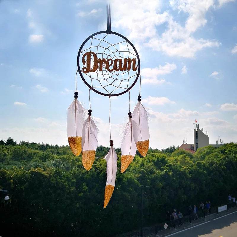 Handmade Decorative Golden Dream Catcher Wall Hanging Dreamcatcher Feather Crafts Kids Stuff Wall Room Home Decor Wind Chimes
Handmade Decorative Golden Dream Catcher Wall Hanging Dreamcatcher Feather Crafts Kids Stuff Wall Room Home Decor Wind Chimes
