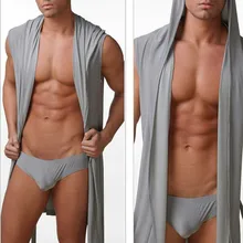 2021 summer men fashion sleeveless ultrathin robe with hood mens bodysuit summer sexy bathrobe long bath robe
2021 summer men fashion sleeveless ultrathin robe with hood mens bodysuit summer sexy bathrobe long bath robe