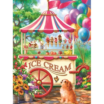 5D DIY Full Square Diamond Painting Embroidery Ice cream Cart and dog Handicraft Needlework Mosaic Cross Stitch Home Decor
5D DIY Full Square Diamond Painting Embroidery Ice cream Cart and dog Handicraft Needlework Mosaic Cross Stitch Home Decor