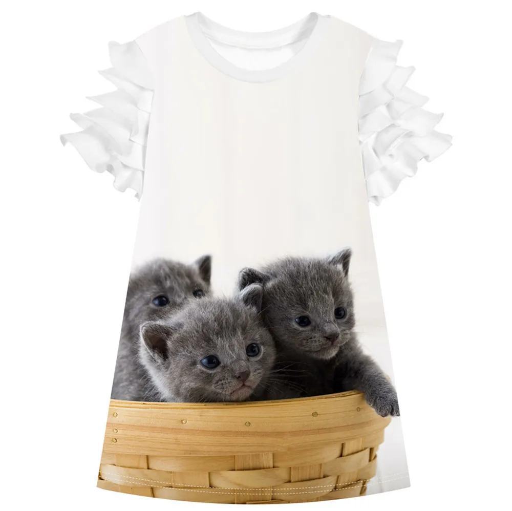 Kids Clothing Children white dress Costume Girls Clothes fashion The black cat Baby Girl Dress with Summer Princess Dresses
Kids Clothing Children white dress Costume Girls Clothes fashion The black cat Baby Girl Dress with Summer Princess Dresses