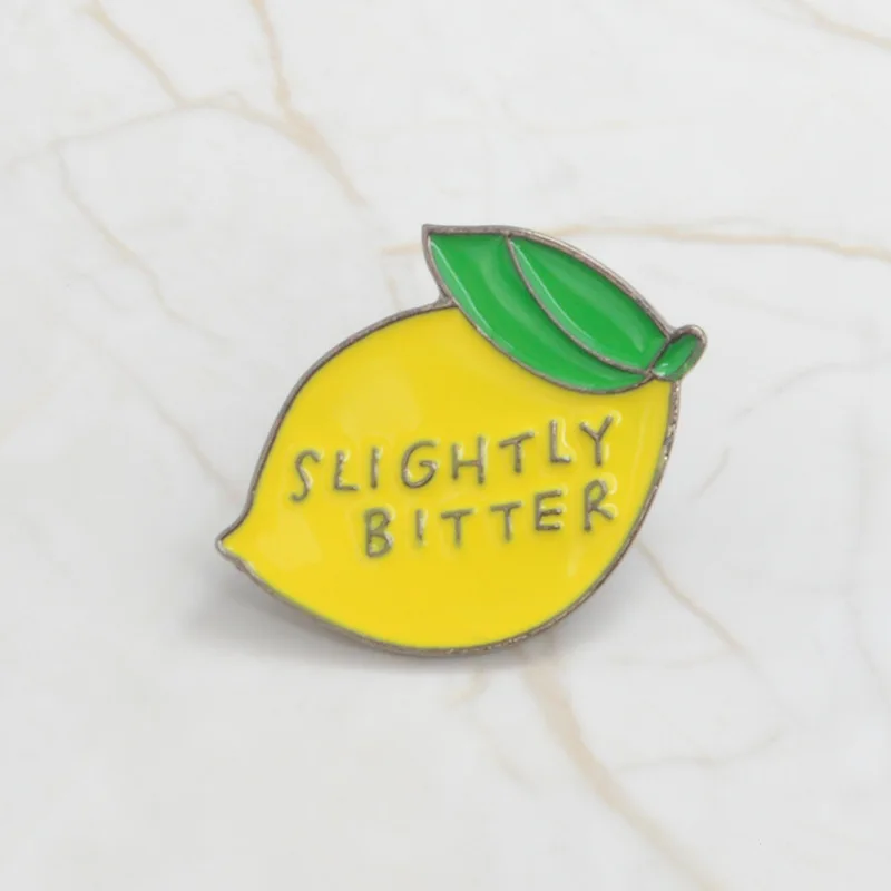 2018 cartoon lemon enamel pin SLIGHTLY BITTER Brooches Gift for Kids friends Fruit icons Pin Badge Button jewelry accessories
2018 cartoon lemon enamel pin SLIGHTLY BITTER Brooches Gift for Kids friends Fruit icons Pin Badge Button jewelry accessories