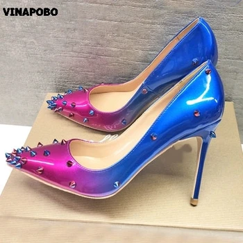 Vinapobo Fashion Rivet Gradient High Heels Women Pumps Office Ladies Shoes Sexy Spikes Pointed Toe Thin Heel Wedding Party Shoes
Vinapobo Fashion Rivet Gradient High Heels Women Pumps Office Ladies Shoes Sexy Spikes Pointed Toe Thin Heel Wedding Party Shoes